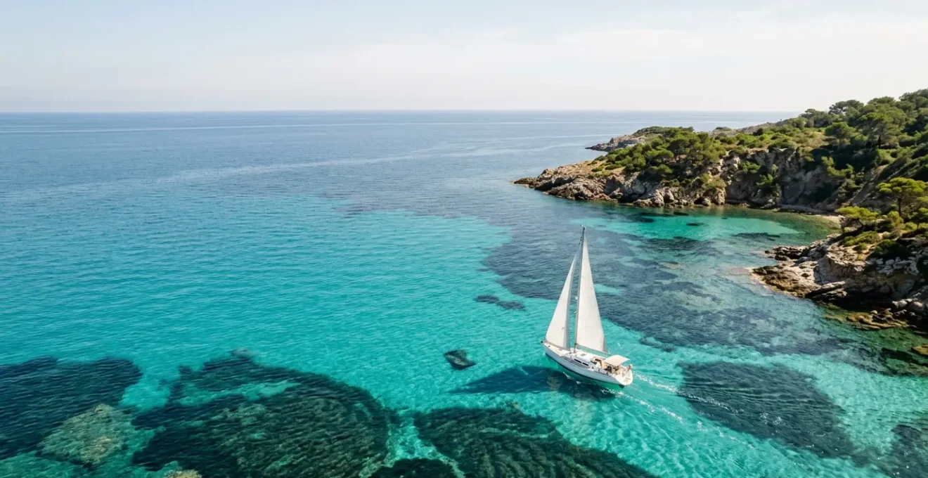 Navigation en bateau avec carte marine montrant les zones protégées