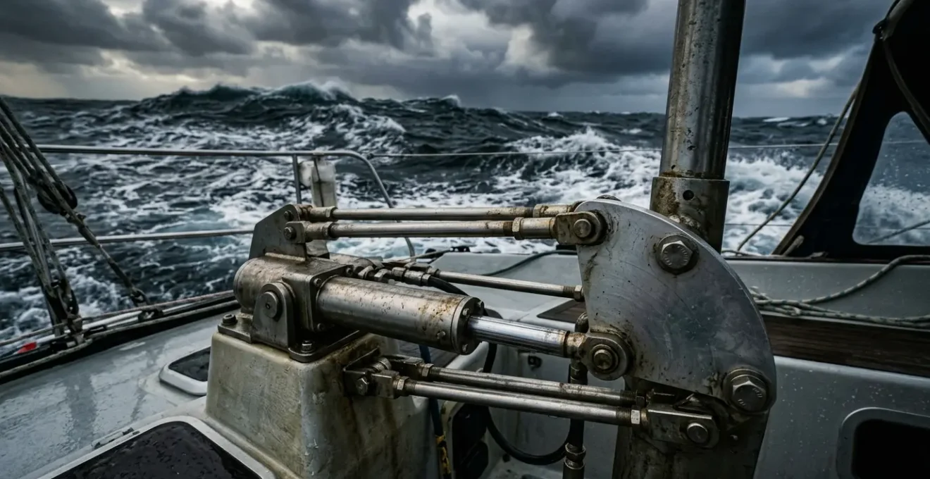 Système de pilote automatique nautique dans des conditions de navigation extrêmes par force 7