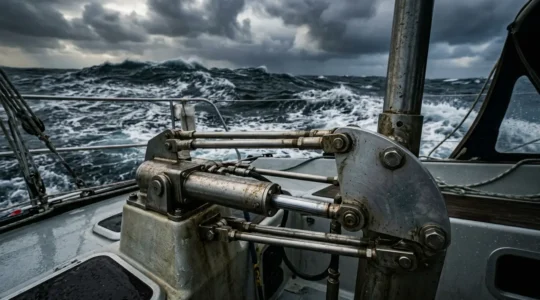 Système de pilote automatique nautique dans des conditions de navigation extrêmes par force 7